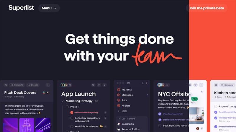 16. Superlist - Best Animation Website Example