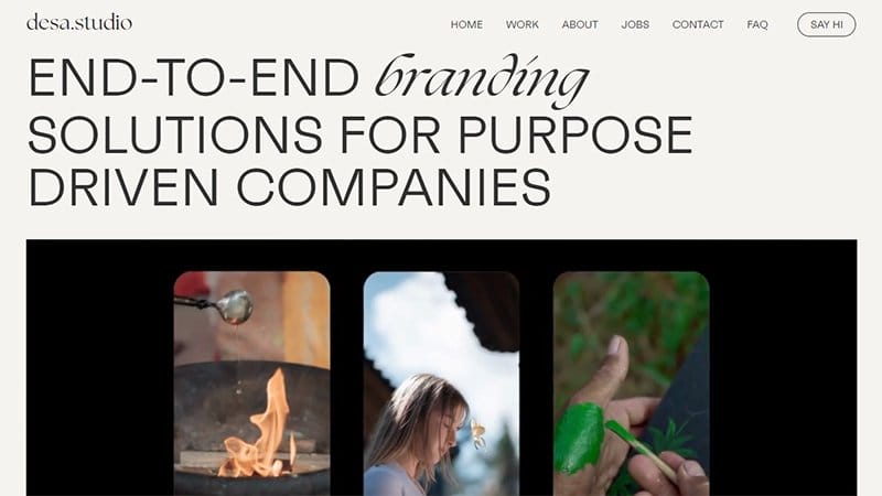 17. Desa Studio - Best Editor X Website Example