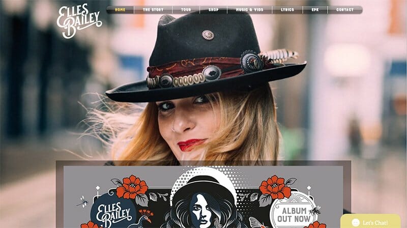 17. Elles Bailey - Unique Websites With Parallax Scrolling Effect