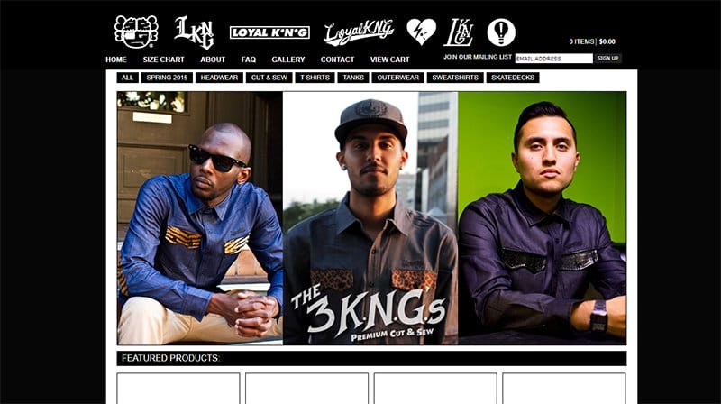 19. Loyal K.N.G. - Best Big Cartel Website Example