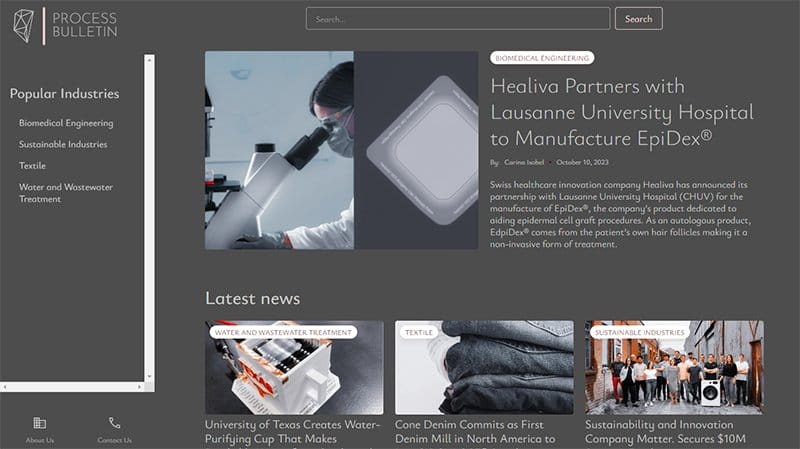 19. Process Bulletin - Best News Website Designs For Inspiration