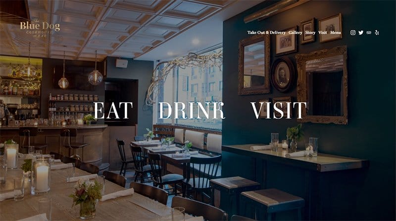 2. Blue Dog - Best Animation Website Example
