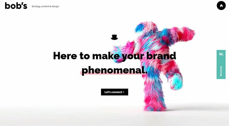 2. Bob’s Agency - Outstanding Marketing Website Design Example