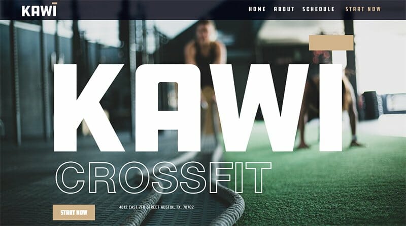 2. Kawi Crossfit - Unique Websites With Parallax Scrolling Effect