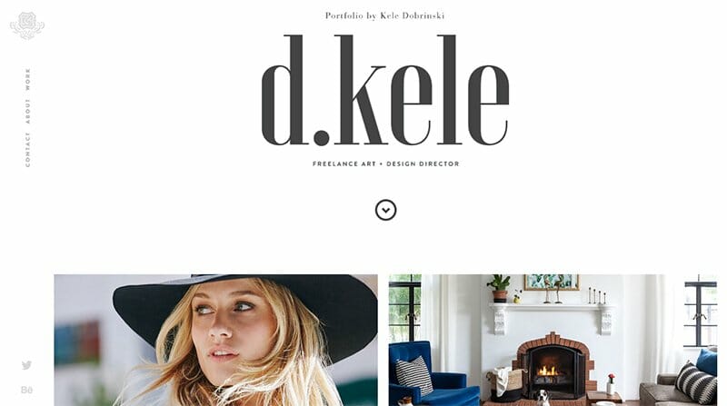 2. Kele Dobrinski - Creative Director Portfolio Website Example
