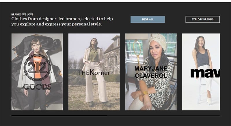 2. MILK Boutique - Best Website Carousel Example