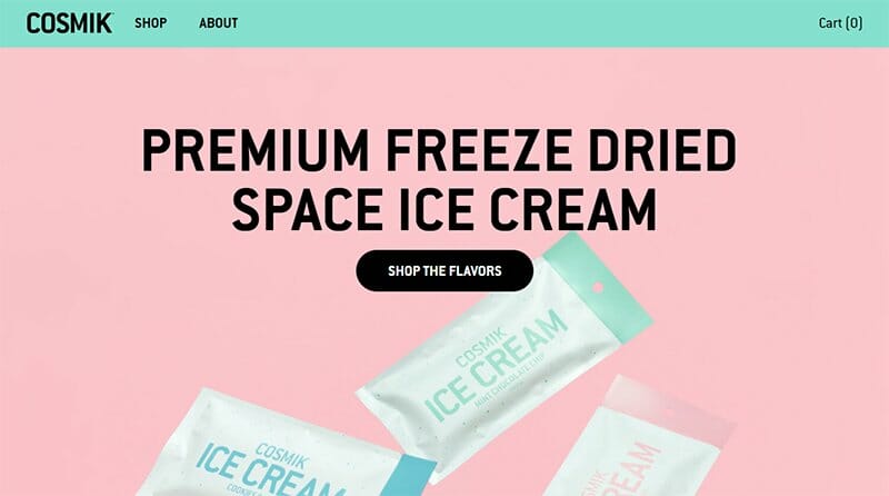 20. Cosmik - Unique Websites With Parallax Scrolling Effect