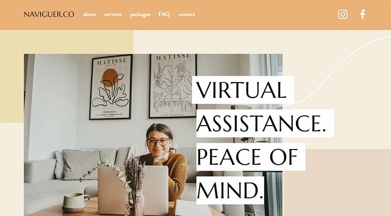 20. NAVIGUER.CO - Virtual Assistant Website Example