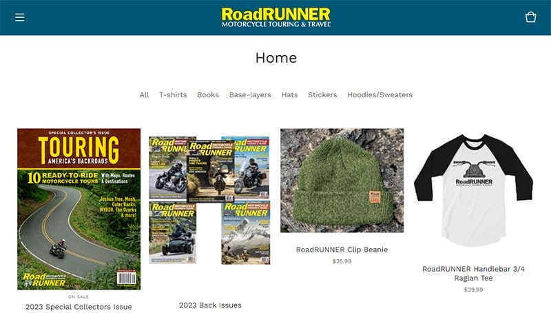 20. RoadRUNNER - Best Big Cartel Website Example