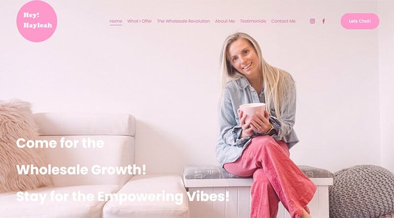 21. Hey Hayleah - Virtual Assistant Website Example