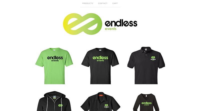22. Endless Events - Best Big Cartel Website Example