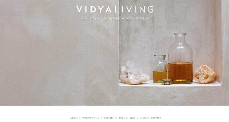 24. Vidya Living - Best Health Coaching Website Example