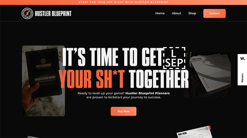 25. Hustler Blueprint - Unique Websites With Parallax Scrolling Effect