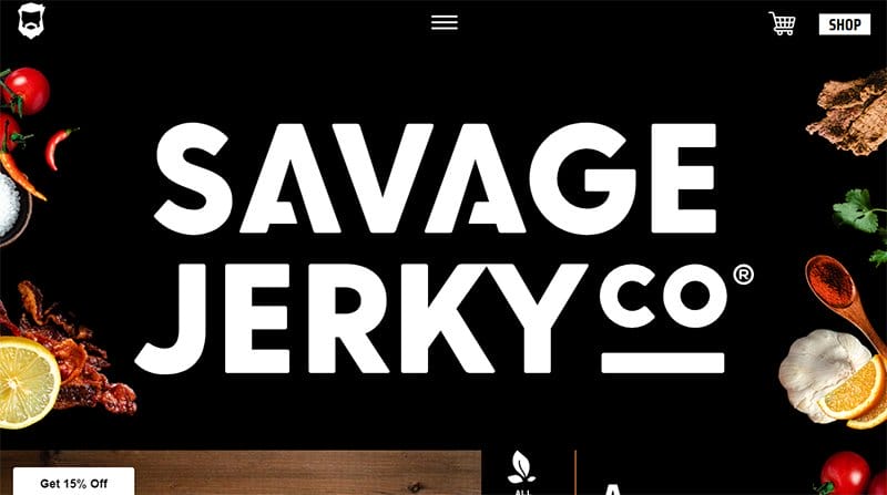 25. Savage Jerky - Awesome Websites Designs for Inspiration Example