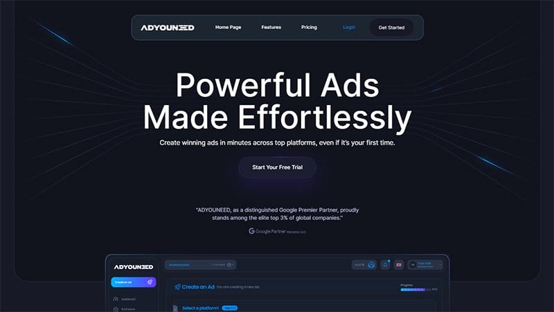26. ADYOUNEED - Best B2B Website Example