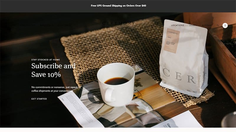 26. Ceremony Coffee Roasters - Awesome Websites Designs for Inspiration Example