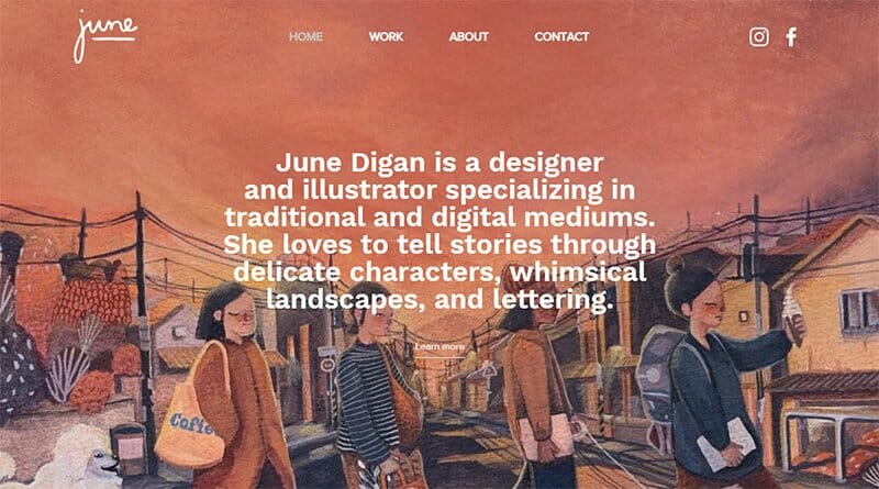 26. June Digan - Unique Websites With Parallax Scrolling Effect