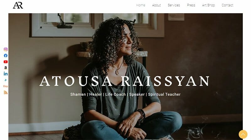3. Atousa Raissyan - Best Life Coach Website Example