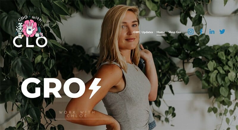 3. Gro With Clo - Best Health Coaching Website Example