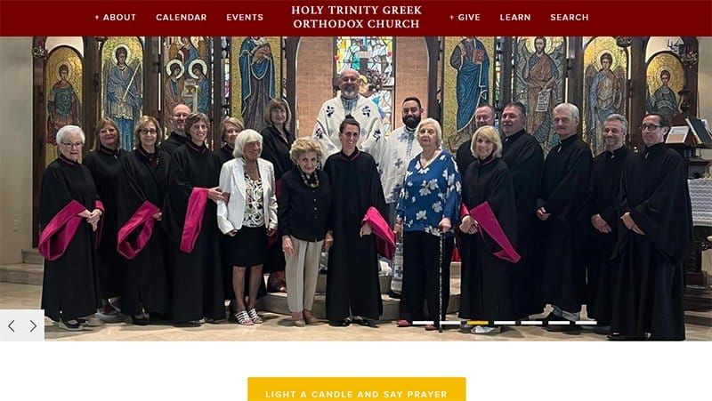 3. Holy Trinity Greek Orthodox Church - Best Static Websites Example