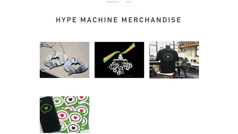 3. Hype Machine Merchandise - Best Big Cartel Website Example