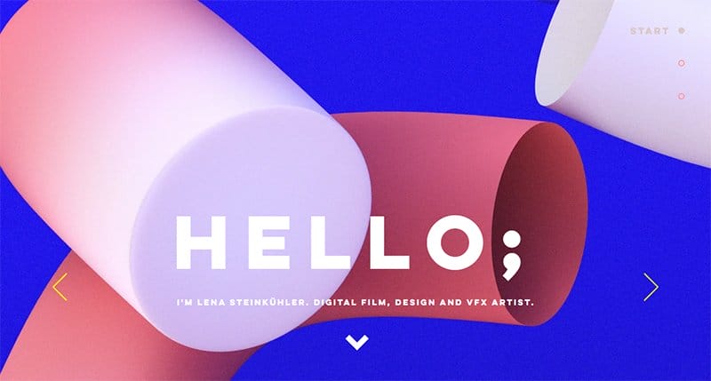 3. Lena Steinkuehler - Best Elegant Website Example