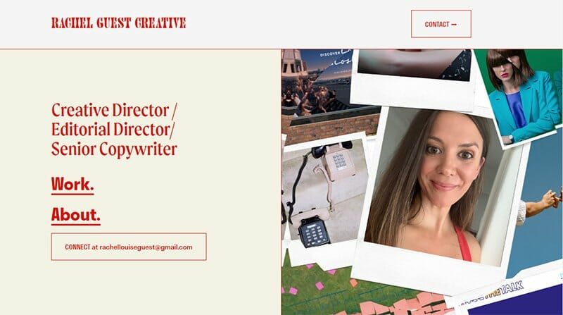 3. Rachel Guest Creative - Creative Director Portfolio Website Example