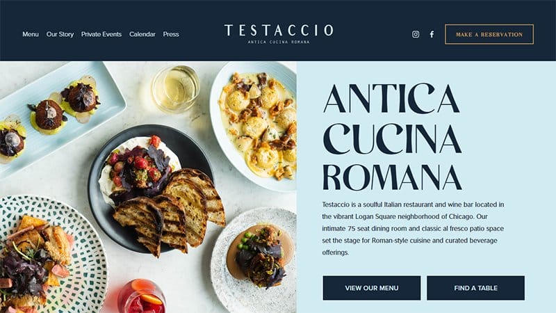 3. Testaccio - Powerful Examples of Responsive Web Design