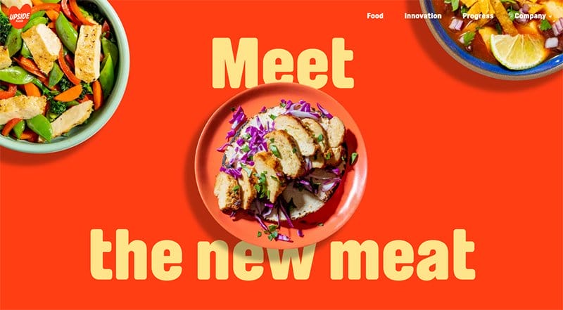 3. UPSIDE Foods - Best Animation Website Example