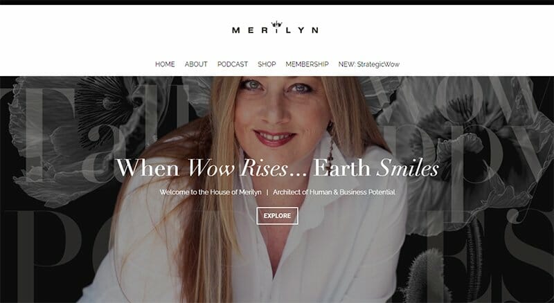 33. Merilyn - Unique Websites With Parallax Scrolling Effect