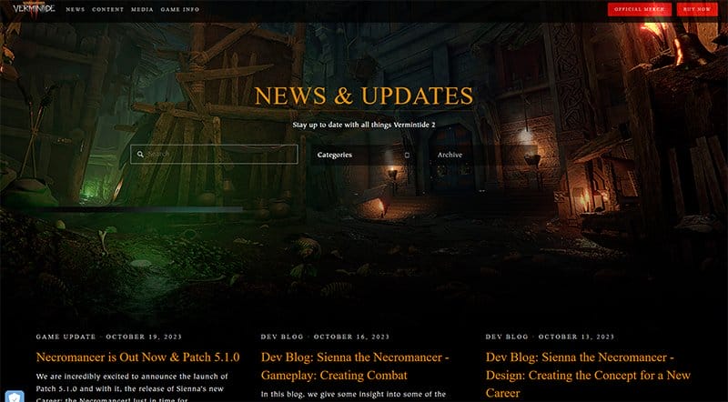 4. News — Vermintide - Best News Website Designs For Inspiration