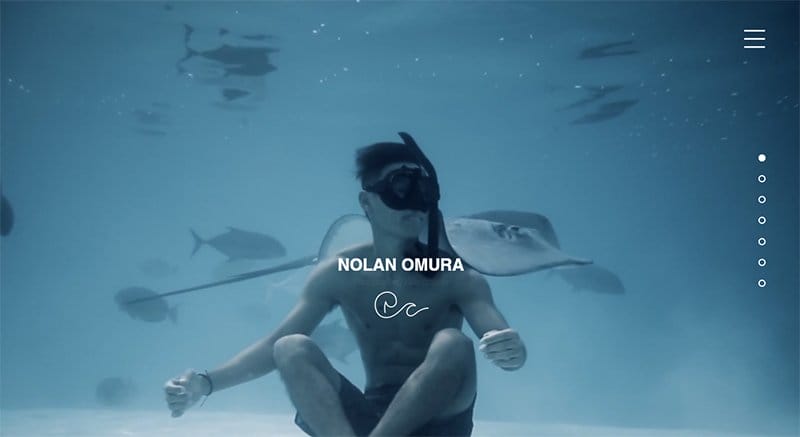 4. Nolan Omura - Best Animation Website Example