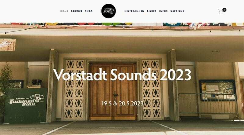 4. Vorstadt Sounds Festival - Conference Website Design Example