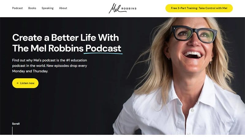 43. Mel Robbins - Powerful Examples of Responsive Web Design