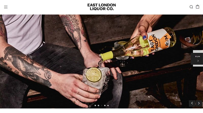 49. East London Liquor Company - Powerful Examples of Responsive Web Design