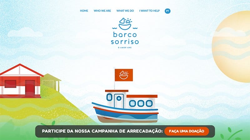 5. Barco Sorriso - Best Animation Website Example