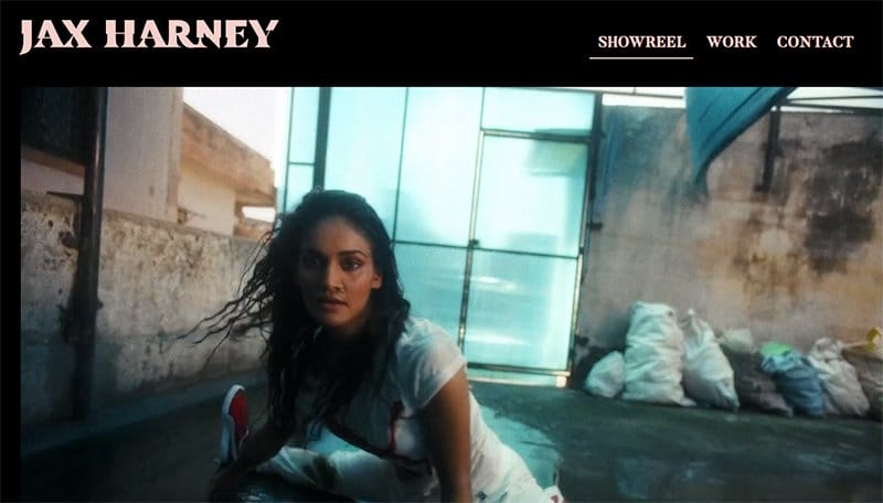 5. Jax Harney - Best Editor X Website Example