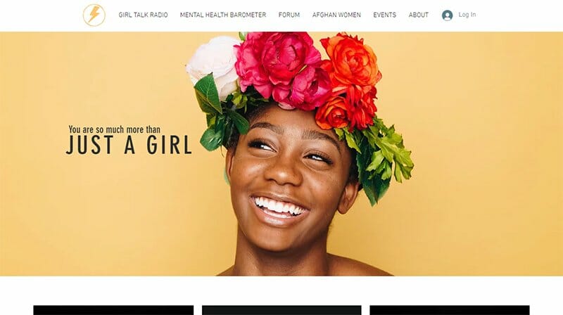 5. Just A Girl - Best Health Coaching Website Example