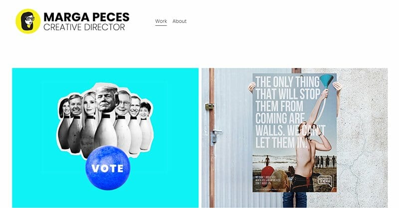 5. Marga Peces - Creative Director Portfolio Website Example