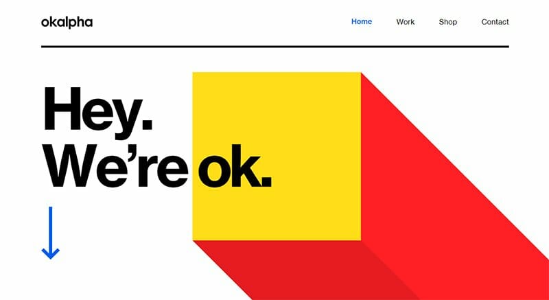 5. Okalpha - Unique Websites With Parallax Scrolling Effect