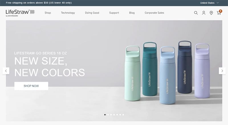 50. LifeStraw - Powerful Examples of Responsive Web Design