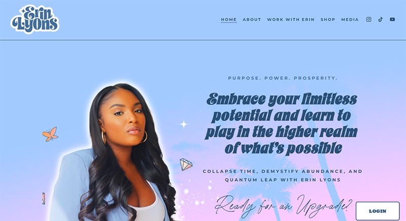 6. Erin Lyons - Best Animation Website Example