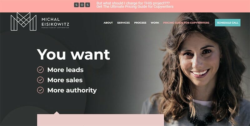 6. Michal Eisikowitz - Outstanding Marketing Website Design Example