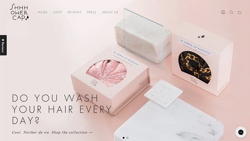 7. Shhhowercap - Best Website Carousel Example