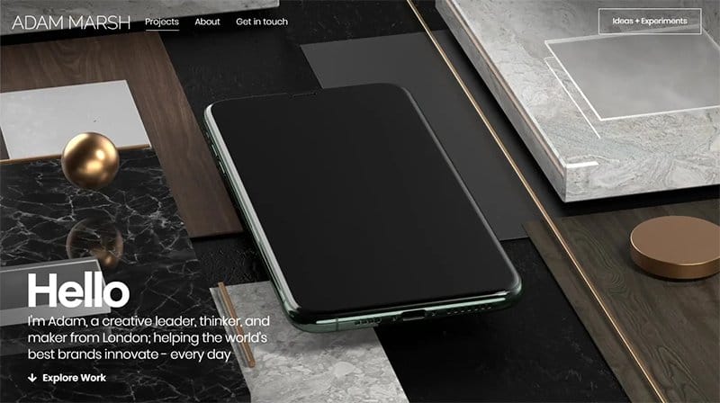8. Adam Marsh - Best Editor X Website Example