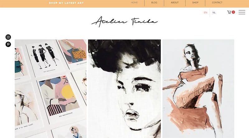 8. Atelier Tinika - Best Static Websites Example