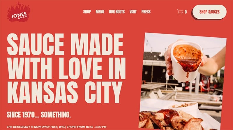 8. Jones Bar-B-Q - Awesome Websites Designs for Inspiration Example