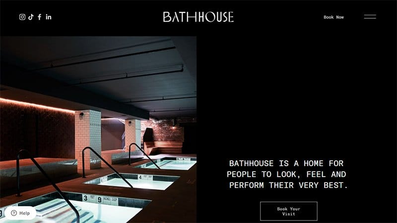 1. Bath House - Beautiful Dark Websites for Inspiration Example