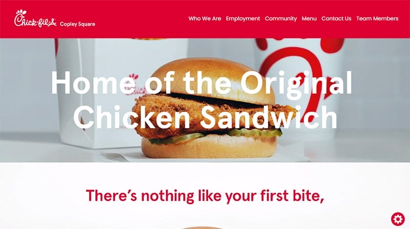 1. Chick-fil-A - Accessible Website Example