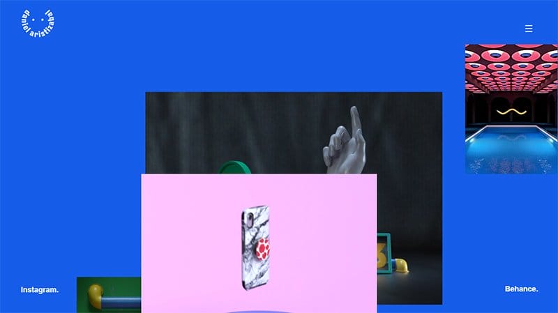 1. Daniel Aristizabal - Best Unique Website Example
